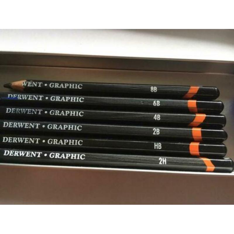 Derwent Graphic tekenpotloden, 6 soorten