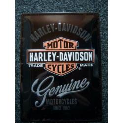Harley Davidson Garage reclamebord wandbord van metaal 40x30