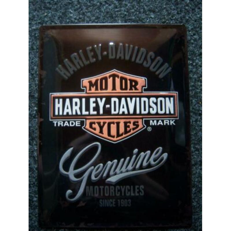 Harley Davidson Garage reclamebord wandbord van metaal 40x30
