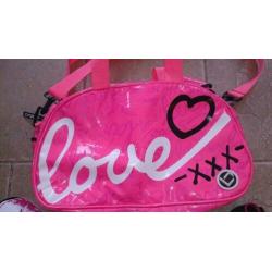 Brabo: mooie hockey tas roze + scheenbeschermers z.g.a.n.!