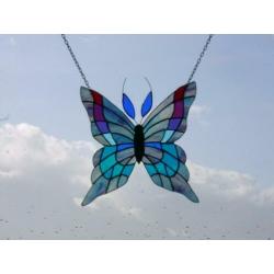 Tiffany Vlinder raamhanger voorzetraam raamdecoratie glas