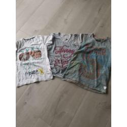 3 t-shirts maat 116 vingino/retour/name it