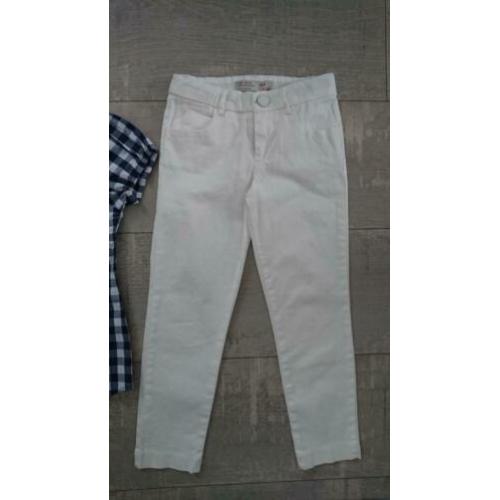 Zara jeans broek off white NIEUW maat 104 110