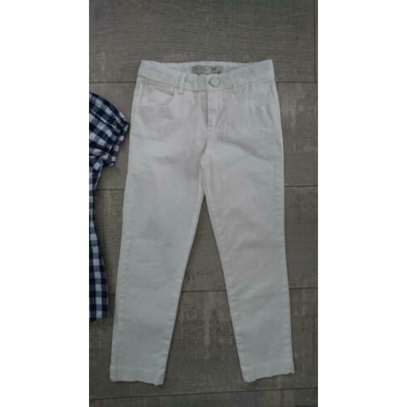Zara jeans broek off white NIEUW maat 104 110