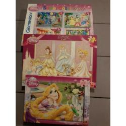 Disney Princessen puzzels (totaal 6 losse puzzels)