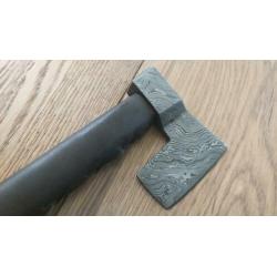 Damast stalen jachtbijl / bijl .. 40 cm..