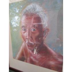 Pastel Oosterse Opa Koh Tao Christa Hoek 49 x 39,5 cm