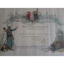 Oorkonde Frankrijk 1920 preparation militaire