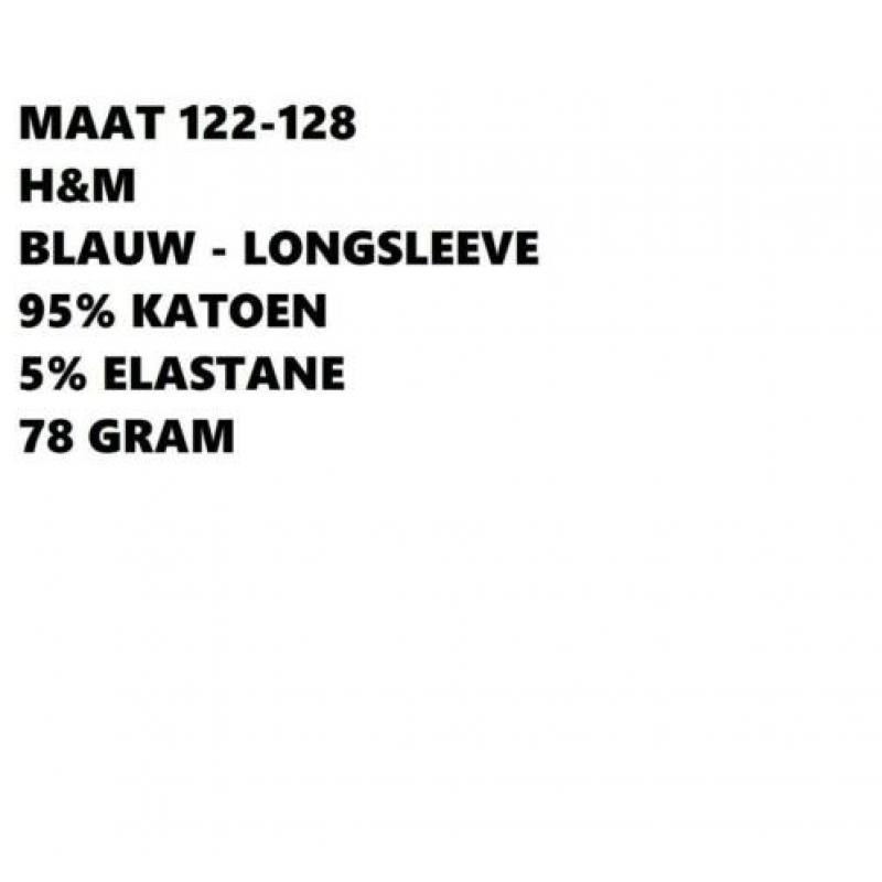 Maat 122 - h&m & primark essentials - longsleeve shirt
