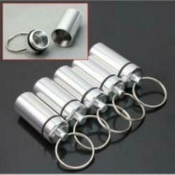 Pillendoosje - RVS Pillendoos Sleutelhanger Waterdicht