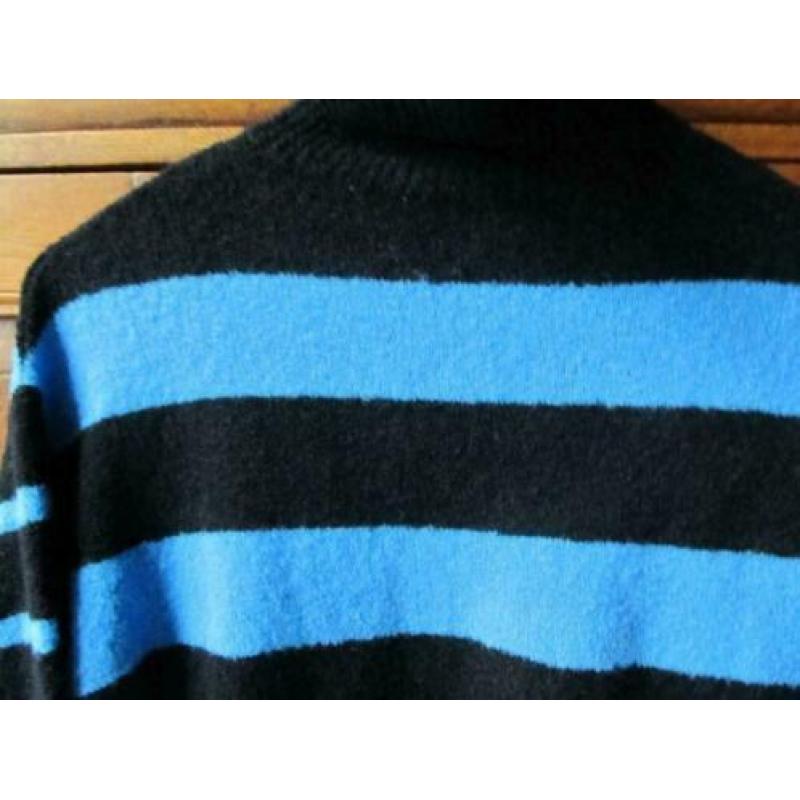 10DAYS schitterende zwart blauwe Col Trui maat S / M NIEUW