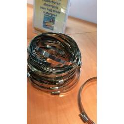 Slangklemmen, RVS,12mm breed, diameter 197-217