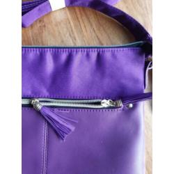Paarse schouder tas, handtas nieuw!!