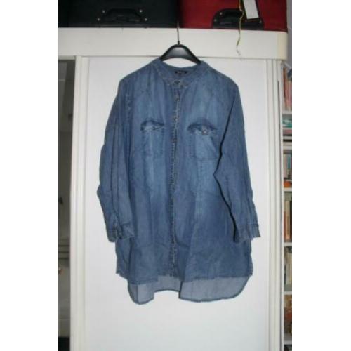 Denim, jeans, spijkerstof overhemd van MS Mode, maat 54