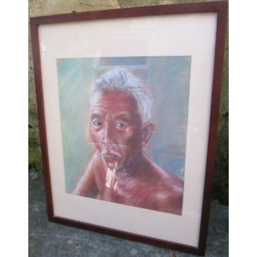 Pastel Oosterse Opa Koh Tao Christa Hoek 49 x 39,5 cm