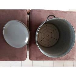 Enorme weckketel wasketel 80 liter emaille