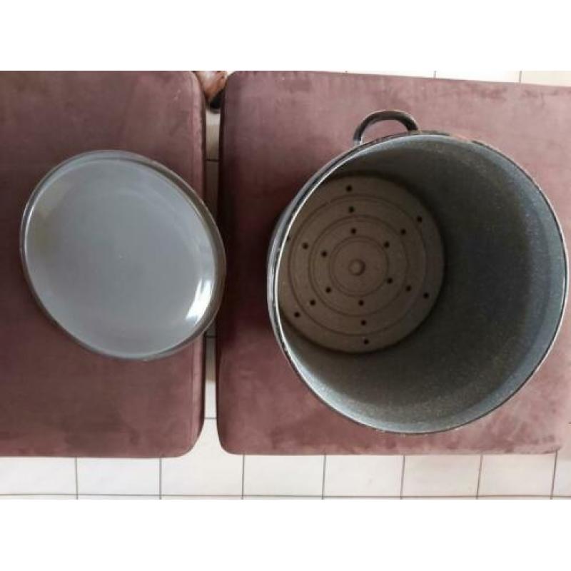 Enorme weckketel wasketel 80 liter emaille