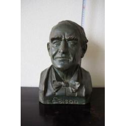 Buste / borstbeeld Thomas A Edison ware grootte
