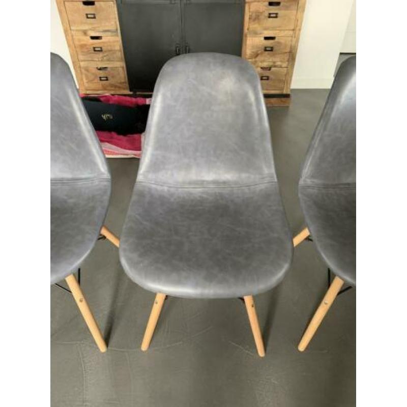 Eet kamer stoelen 6 stuks grijs