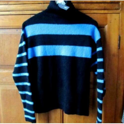 10DAYS schitterende zwart blauwe Col Trui maat S / M NIEUW