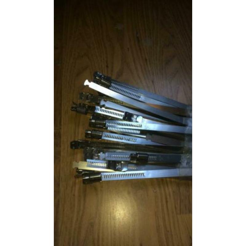 Slangklemmen, RVS,12mm breed, diameter 197-217