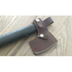 Damast stalen jachtbijl / bijl .. 40 cm..