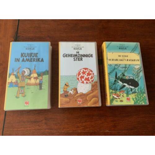 3 Kuifje VHS HERGE de avondturen van kuifje nr.1 nr.8 nr.10
