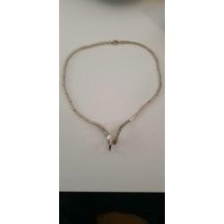 Mooi colier zilver 925 met parel