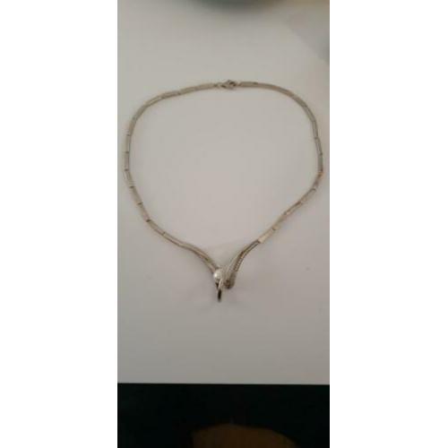 Mooi colier zilver 925 met parel