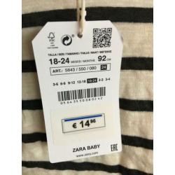 Zara hoodie streepjes maat 92 NIEUW