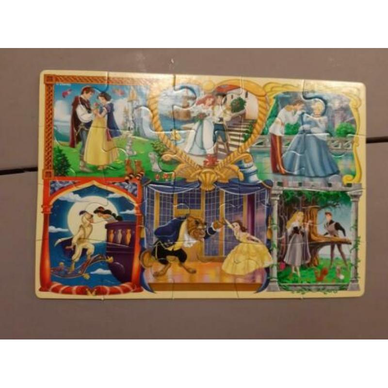 Disney Princessen puzzels (totaal 6 losse puzzels)