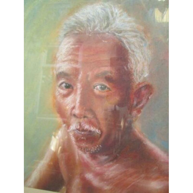Pastel Oosterse Opa Koh Tao Christa Hoek 49 x 39,5 cm