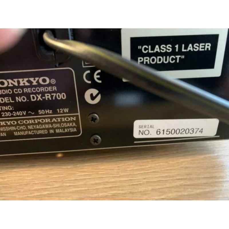 Onkyo CD Recorder DX-R700 zonder AB Snr. 6150020374