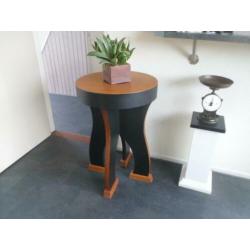 Hoge TAFEL BIJZETTAFEL art deco hout zwart statafel