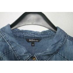 Denim, jeans, spijkerstof overhemd van MS Mode, maat 54