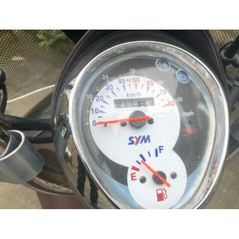 Sym Mio blauw kenteken