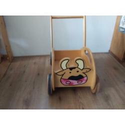 Houten loopwagentje