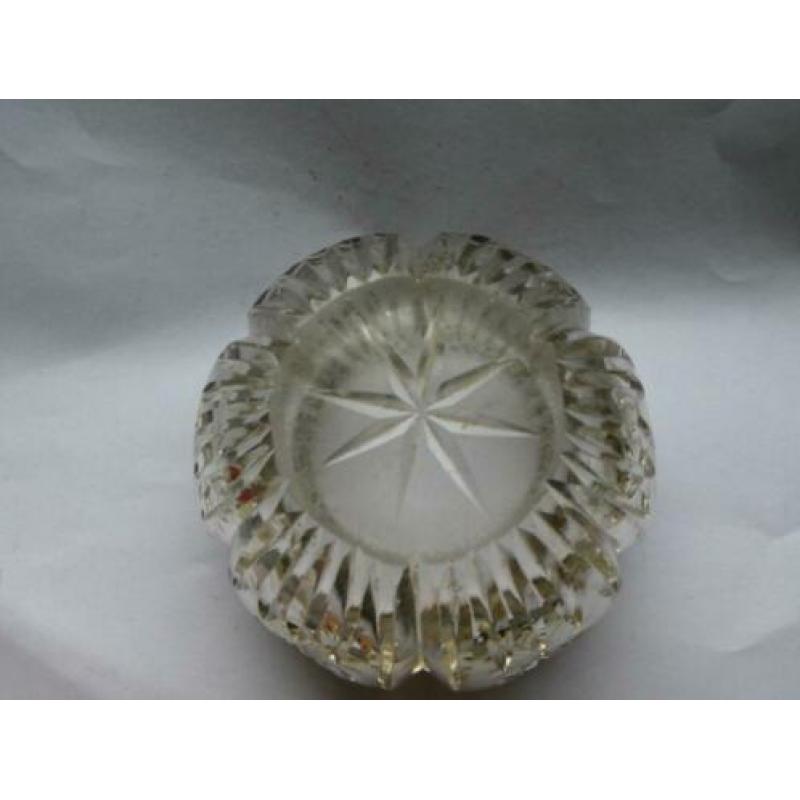 Crystal Salt Cellar +.925 Sterling zilveren band 1900