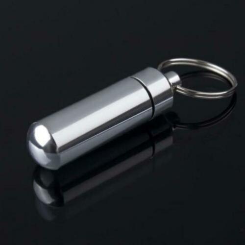 Pillendoosje - RVS Pillendoos Sleutelhanger Waterdicht