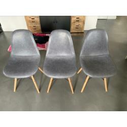 Eet kamer stoelen 6 stuks grijs