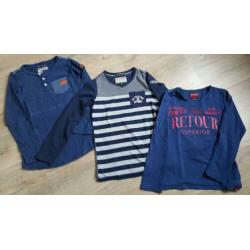 3x Retour shirt jongen maat 128