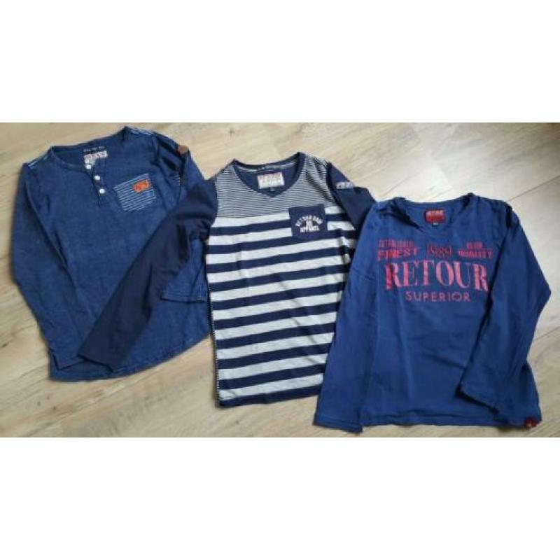 3x Retour shirt jongen maat 128