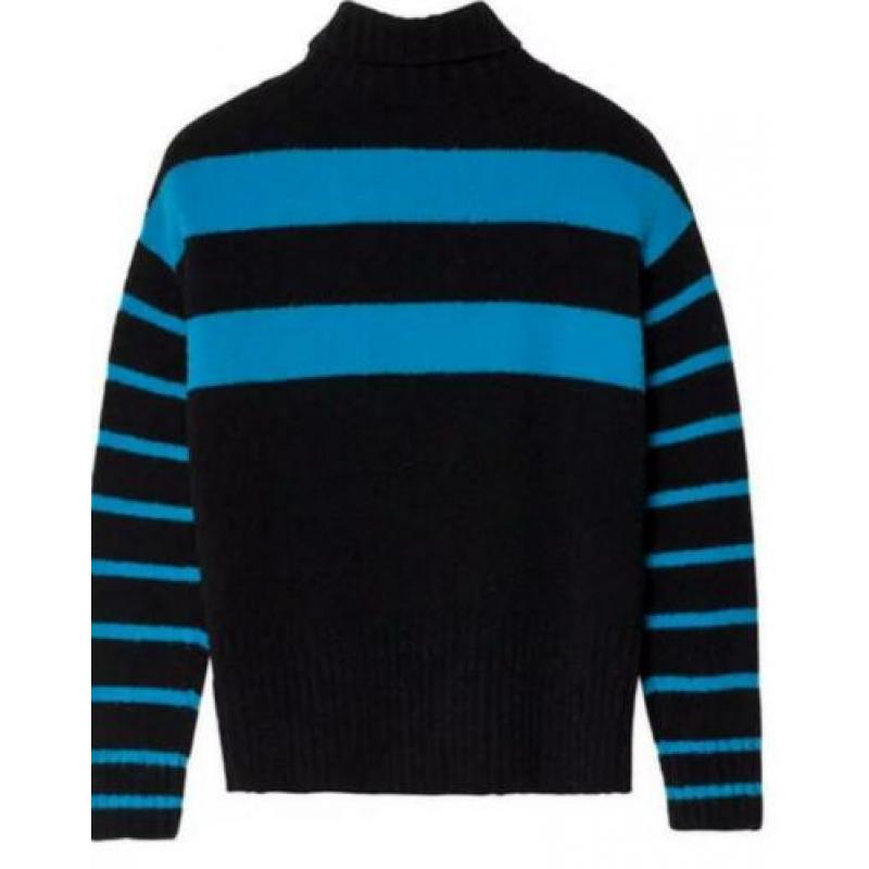 10DAYS schitterende zwart blauwe Col Trui maat S / M NIEUW