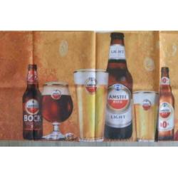 Nieuwe vlag (1) met het logo van Amstel bier. ( 90 x 150 cm)