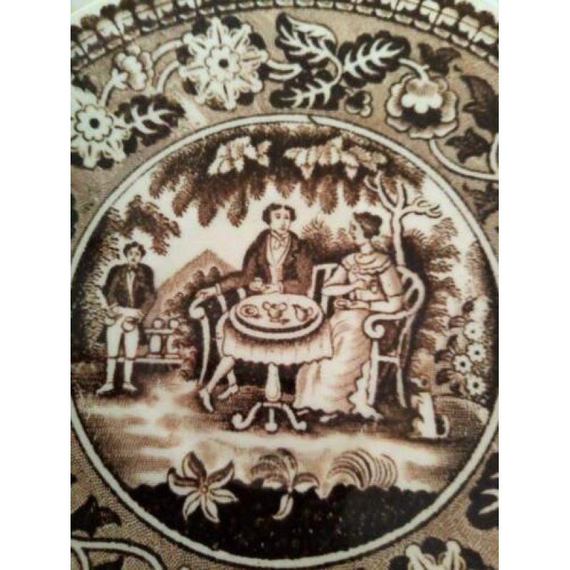 Wandbordje antiek Tea Drinker
