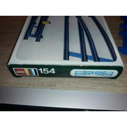 lego trein wissels set 154 met doos inst. blauw rails
