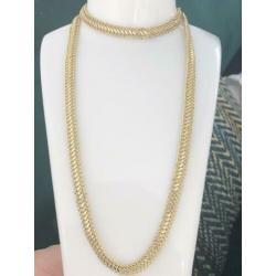 Mooie 14 karaat gouden set: ketting en armband