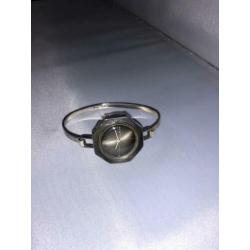 Vintage zilveren dames horloge gemerkt in klok en band