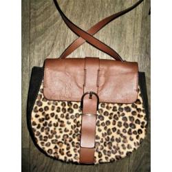 MASSIMO DUTTI ! Leren schouder/cross bodytas echt vacht.