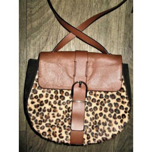 MASSIMO DUTTI ! Leren schouder/cross bodytas echt vacht.